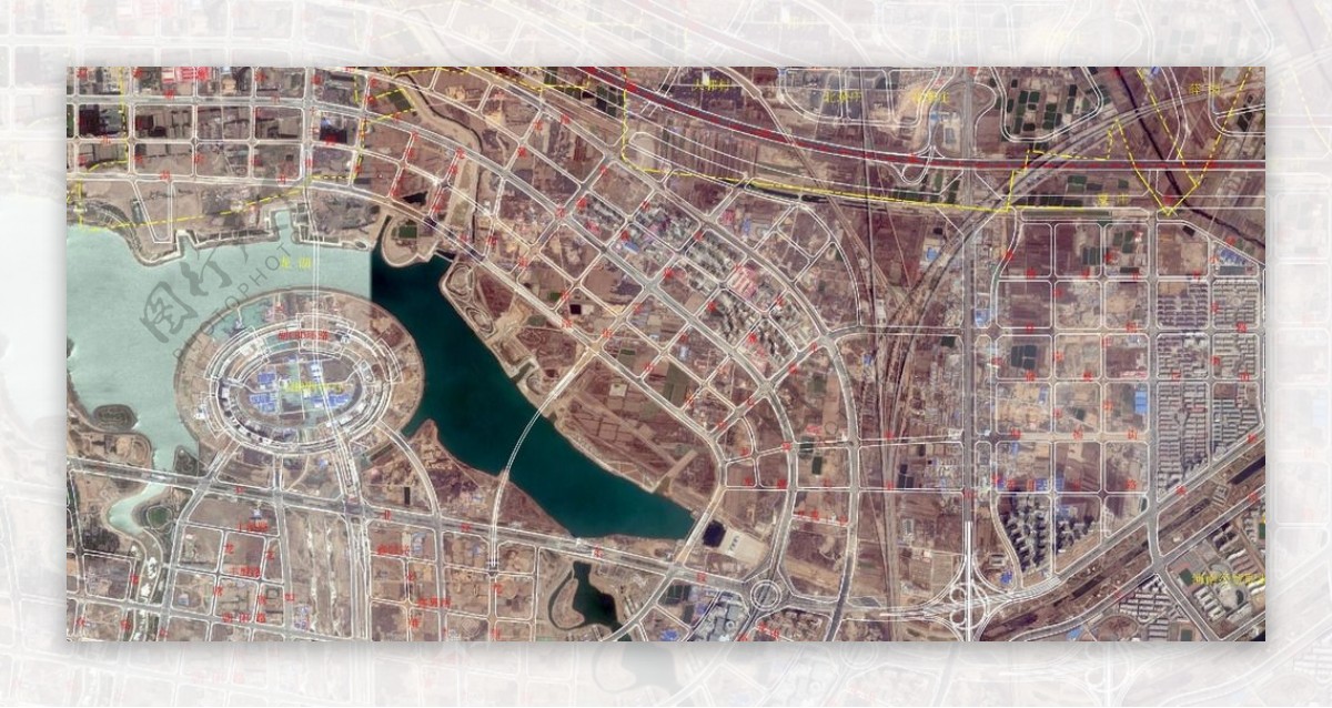 郑州市金水区高清卫星影像图