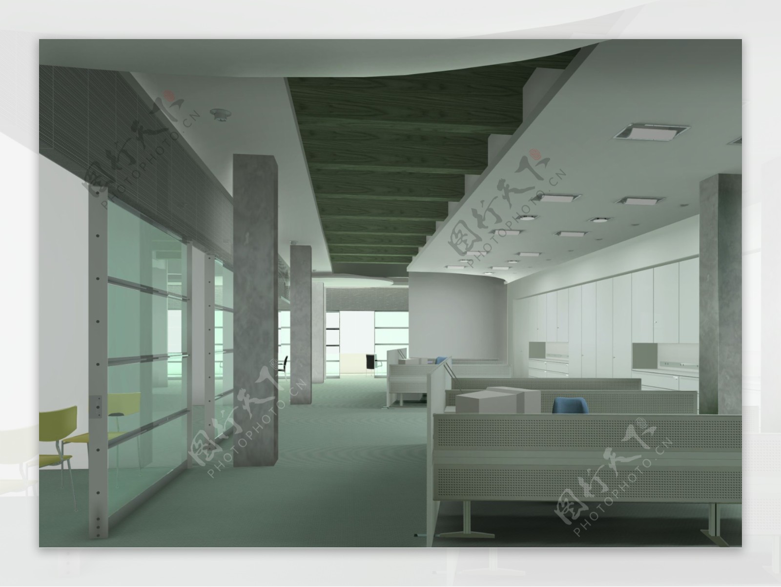 办公室建筑设计模型方案MAX0003