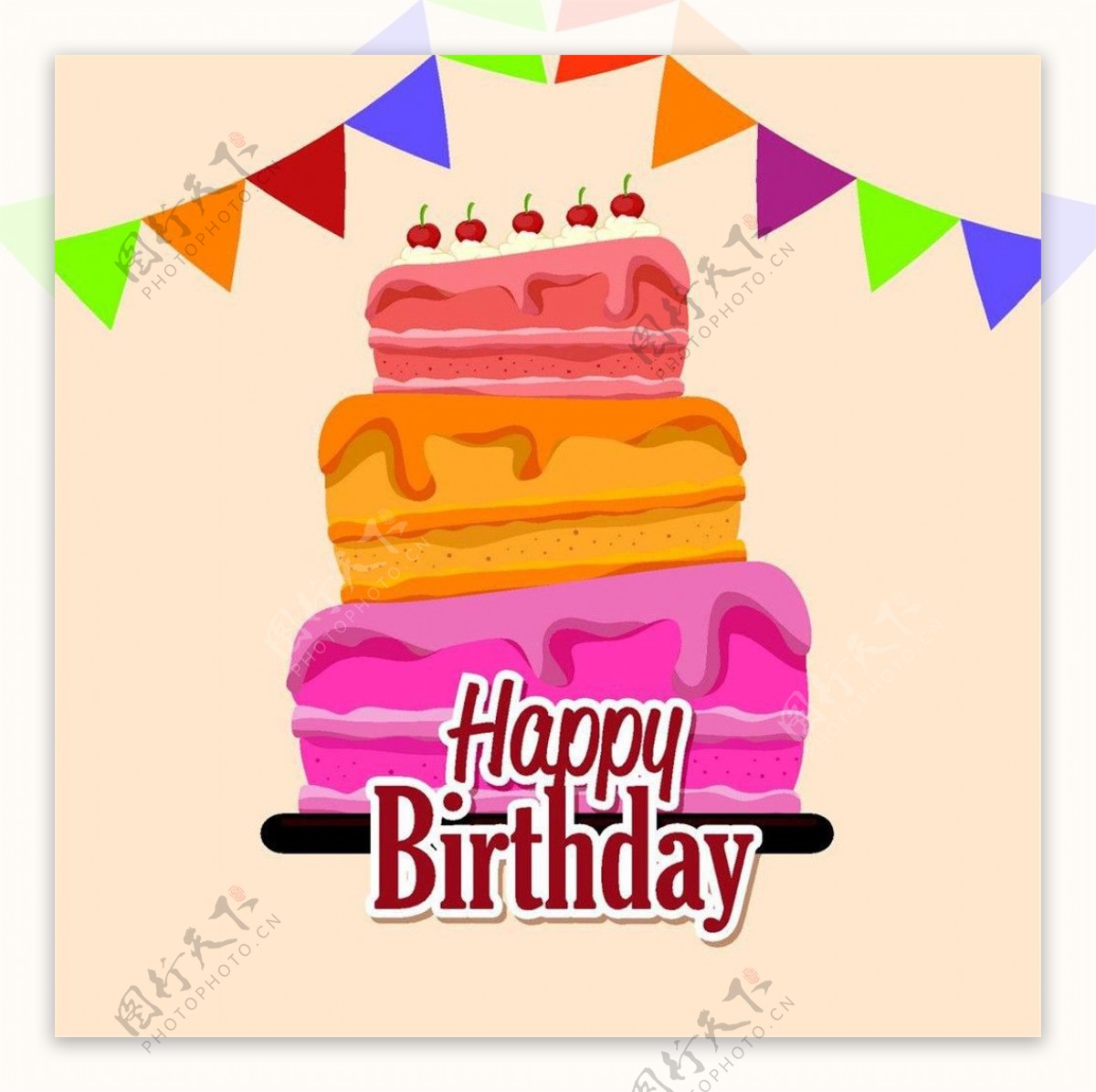生日蛋糕卡片设计图片