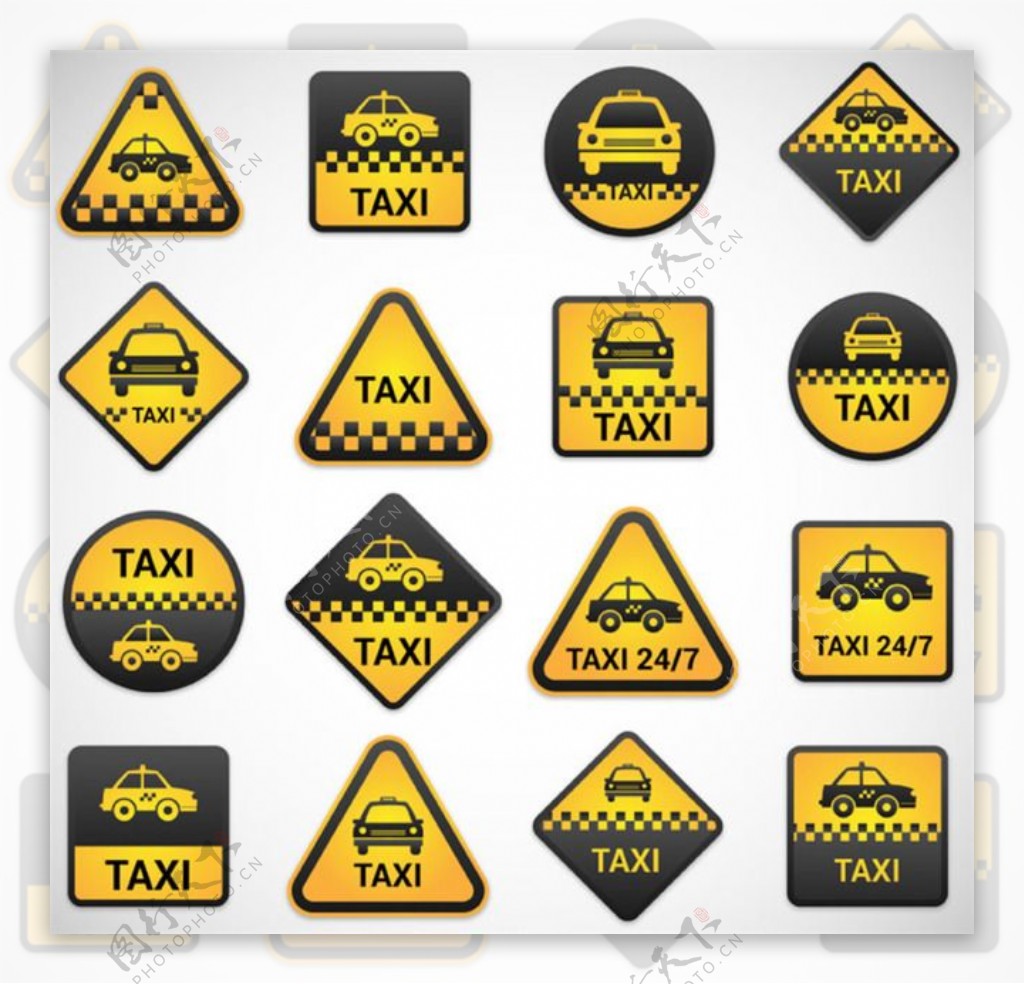 黄色出租车标签