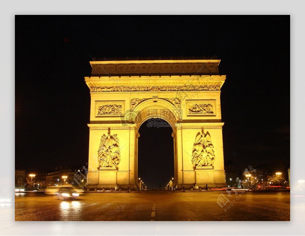 著名的巴黎凯旋门