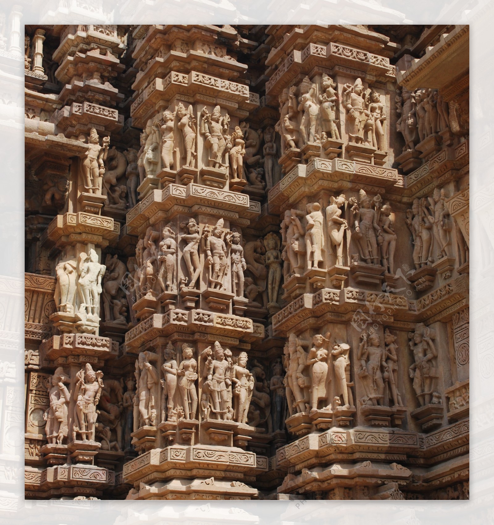 雕刻人物印度建筑图片