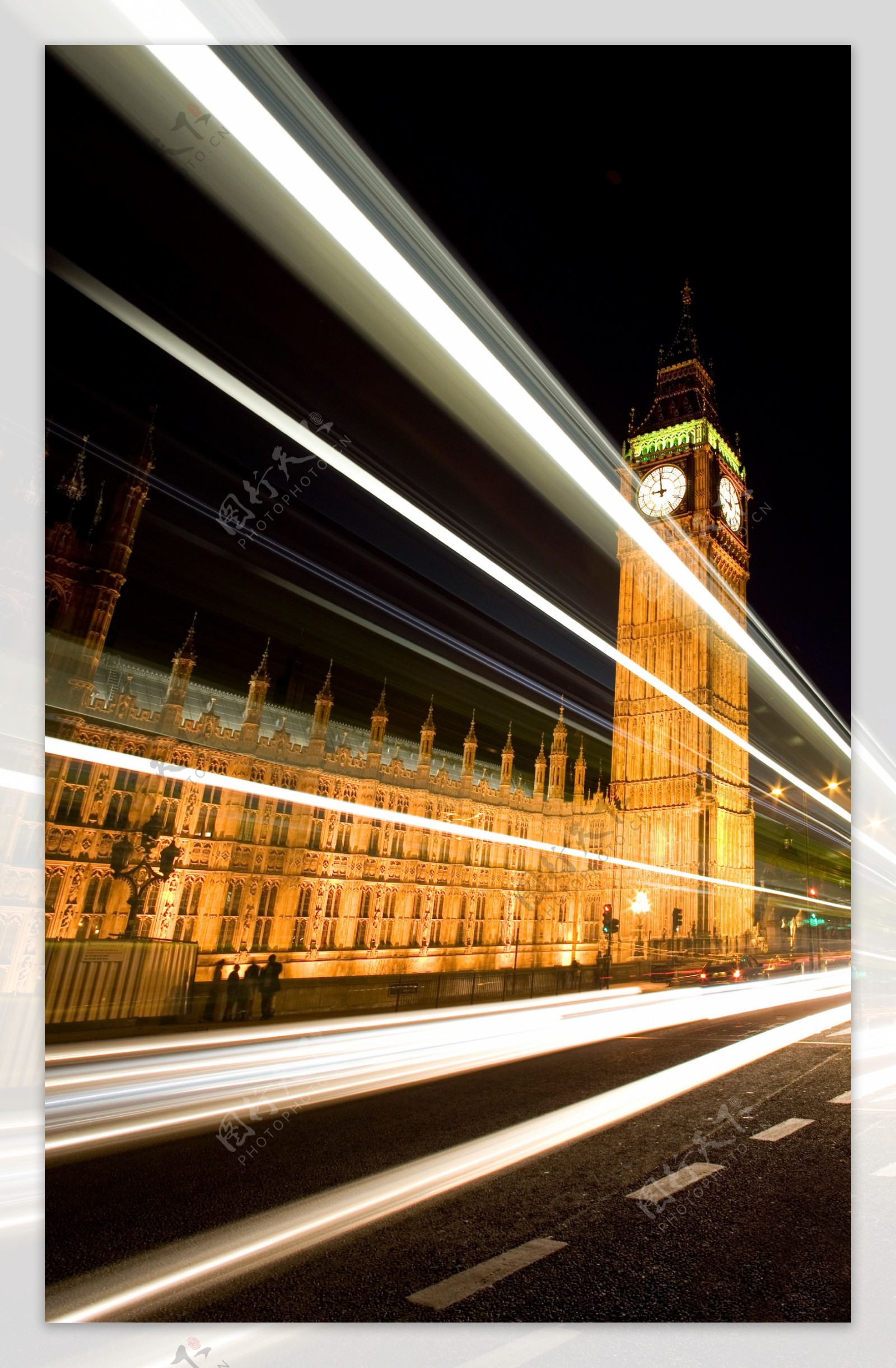 伦敦大本钟夜景图片
