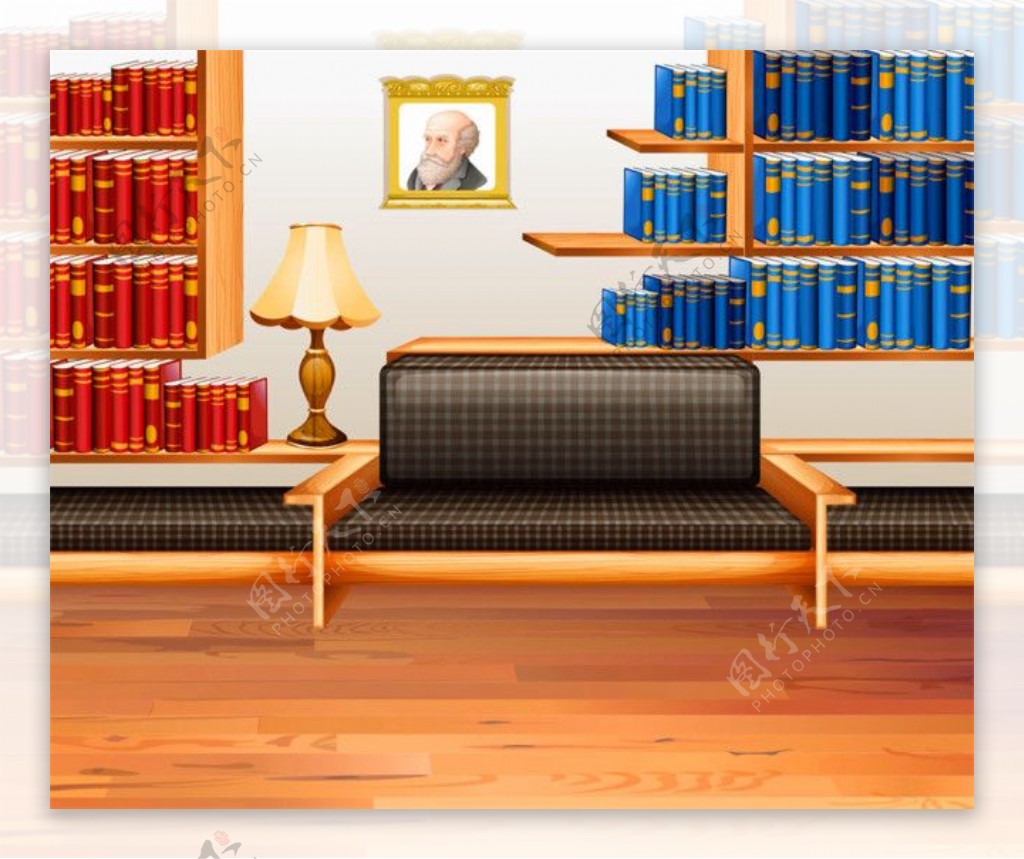 书柜沙发效果图图片1