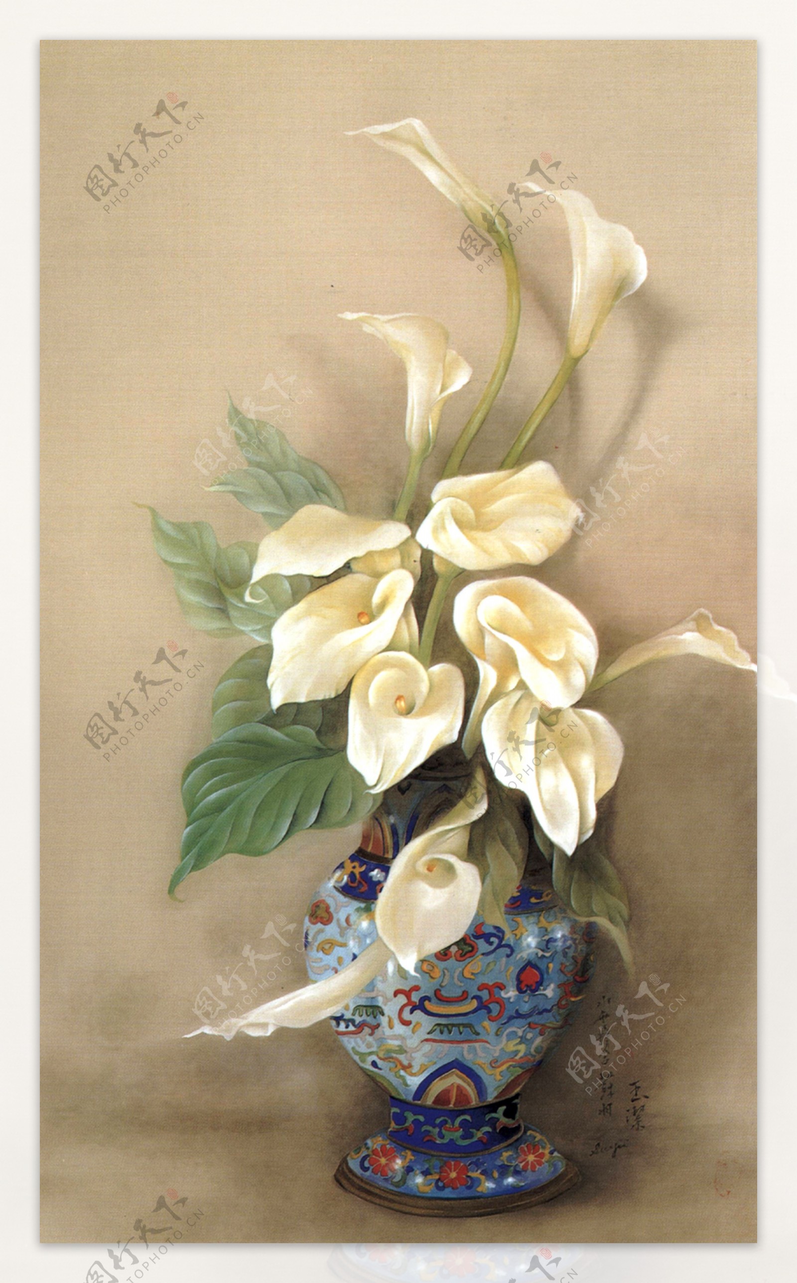 花瓶里的马蹄莲装饰画画芯
