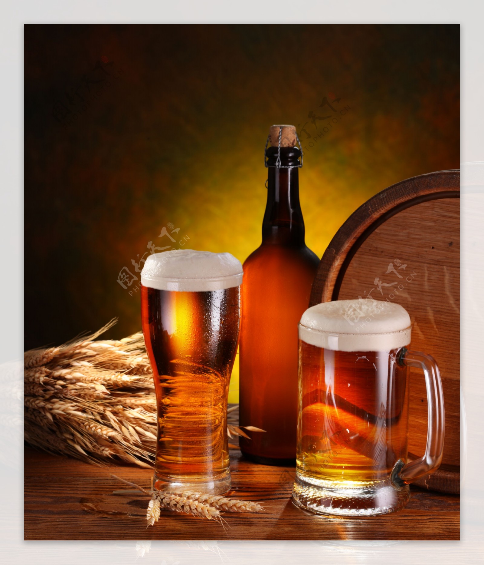 麦子与啤酒图片