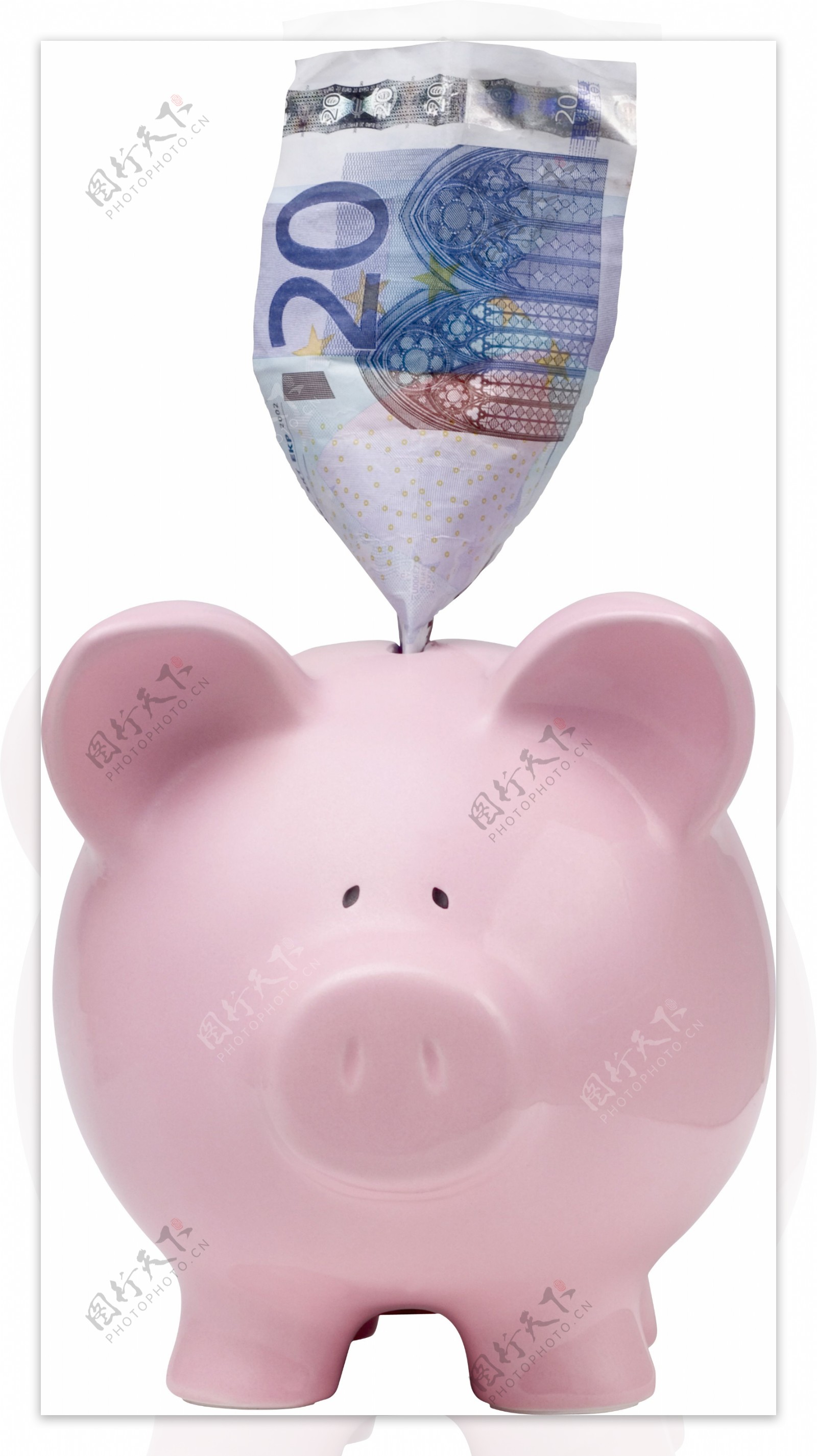 储钱猪和金钱图片