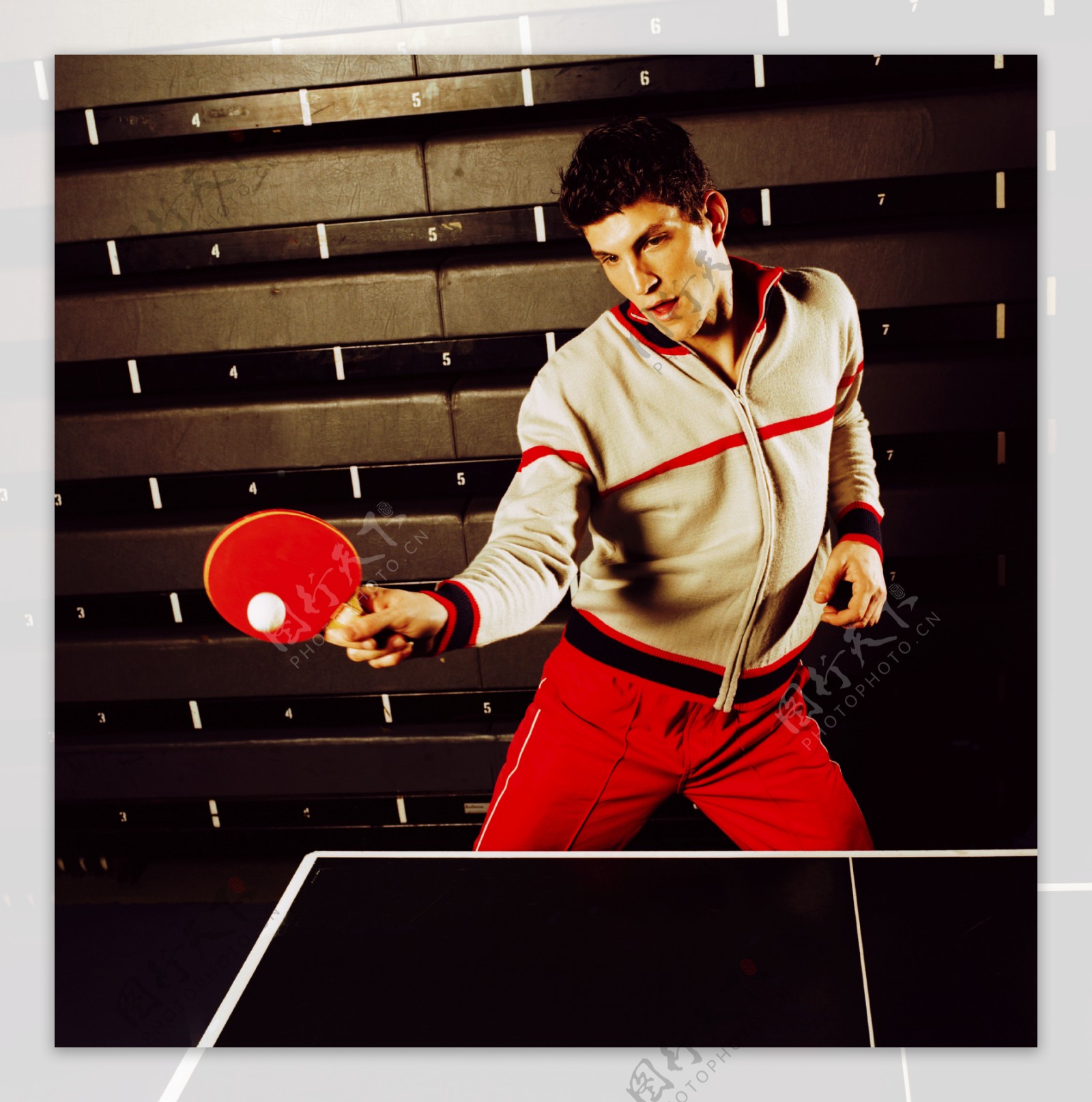 打乒乓球的男人图片