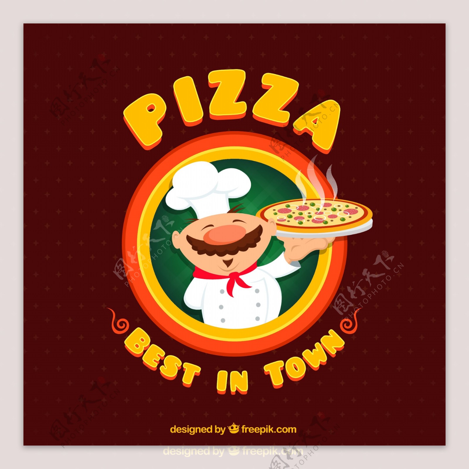 披萨店logo图片