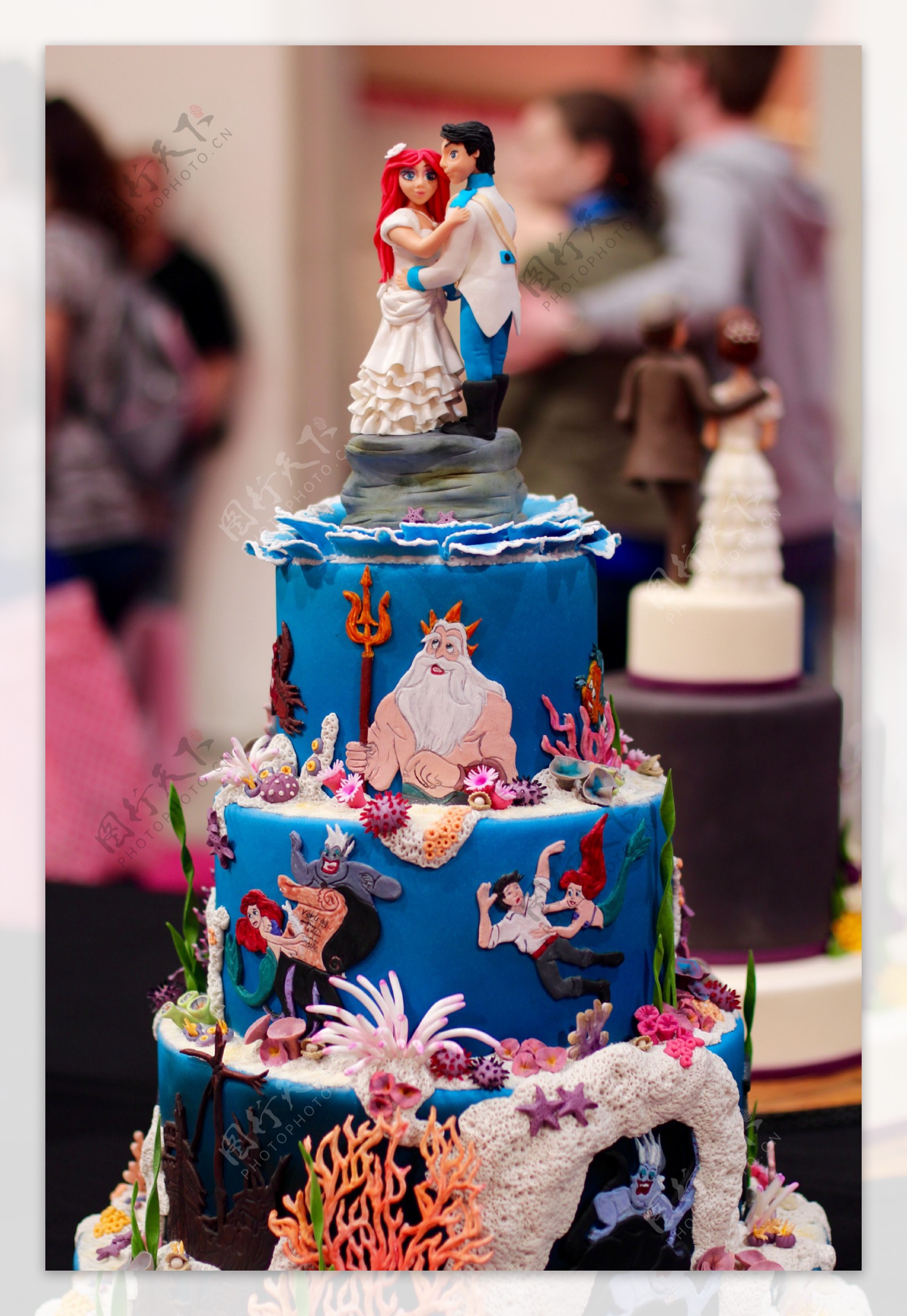 婚礼翻糖蛋糕图片