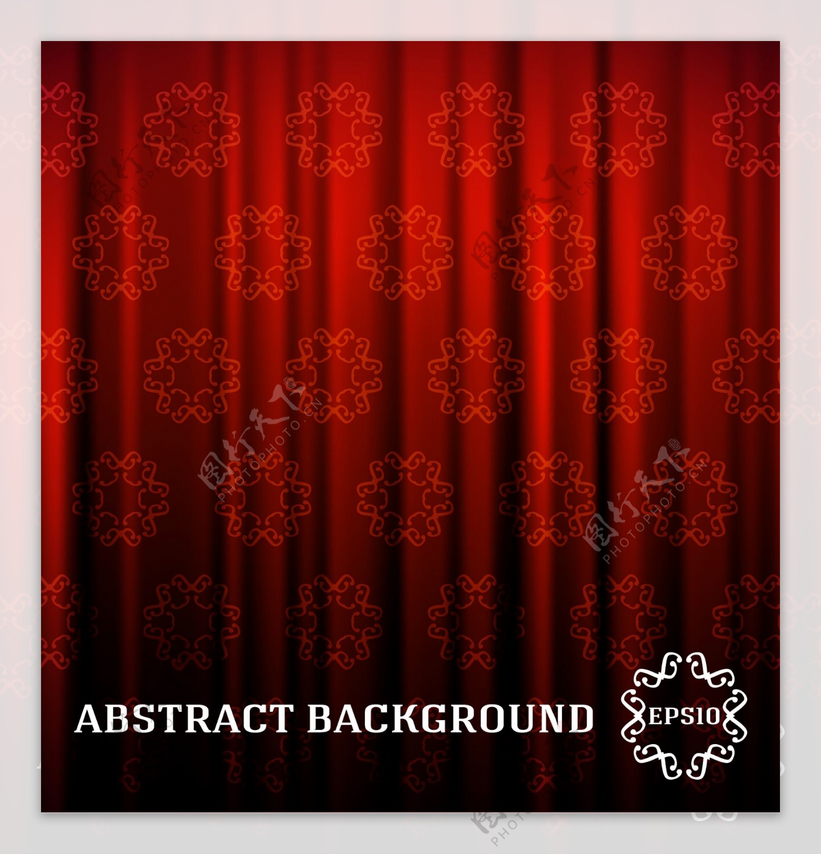 红色窗帘元素图片素材-编号26478700-图行天下