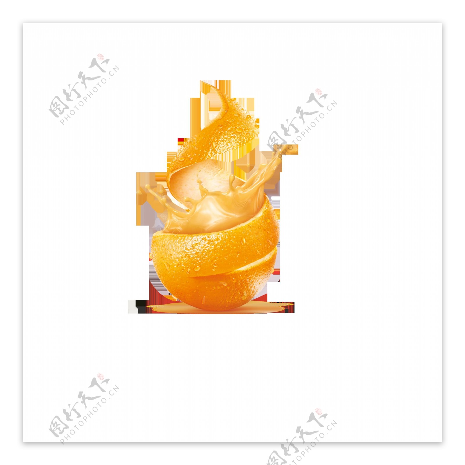 矢量橙子水果元素