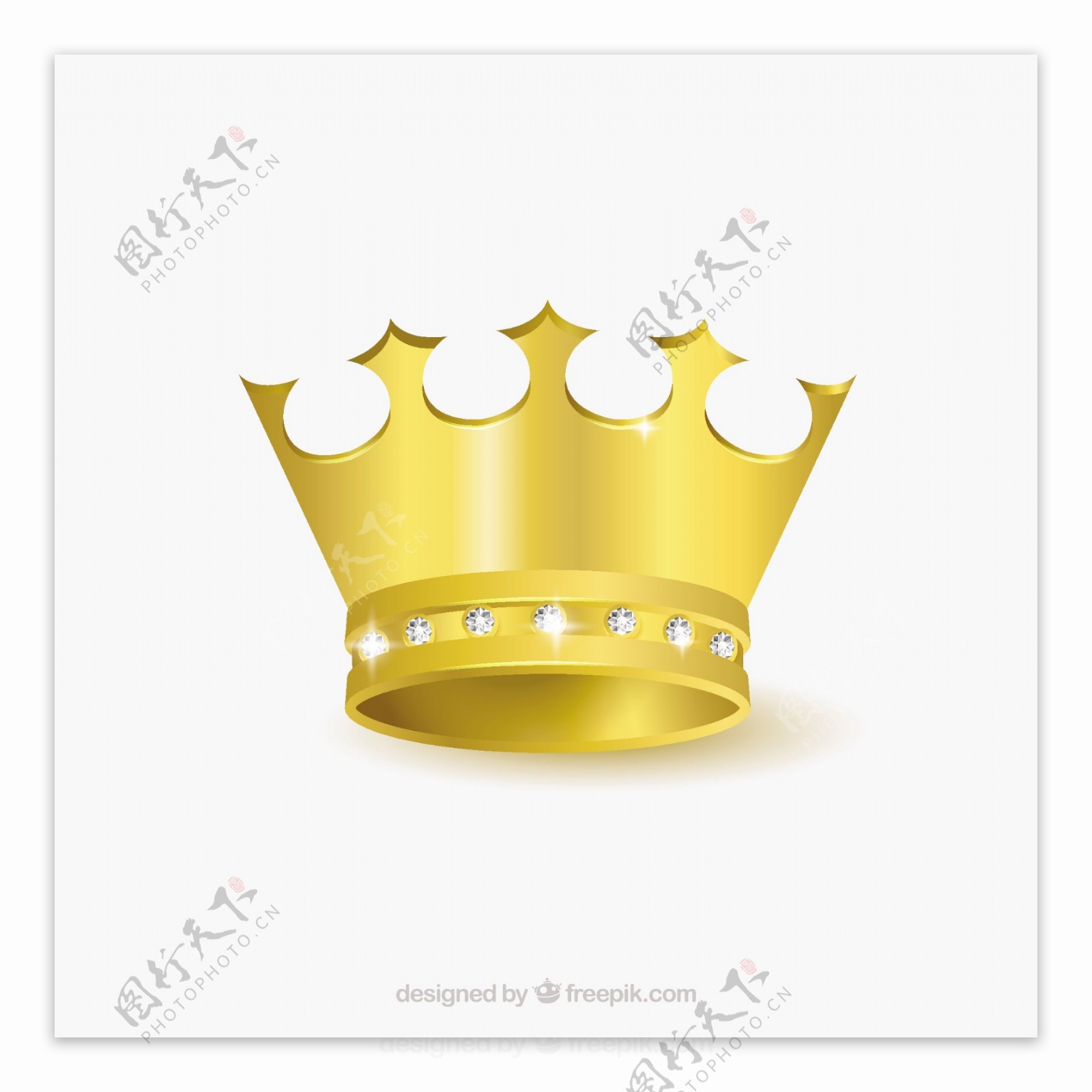 优雅的金色皇冠图标