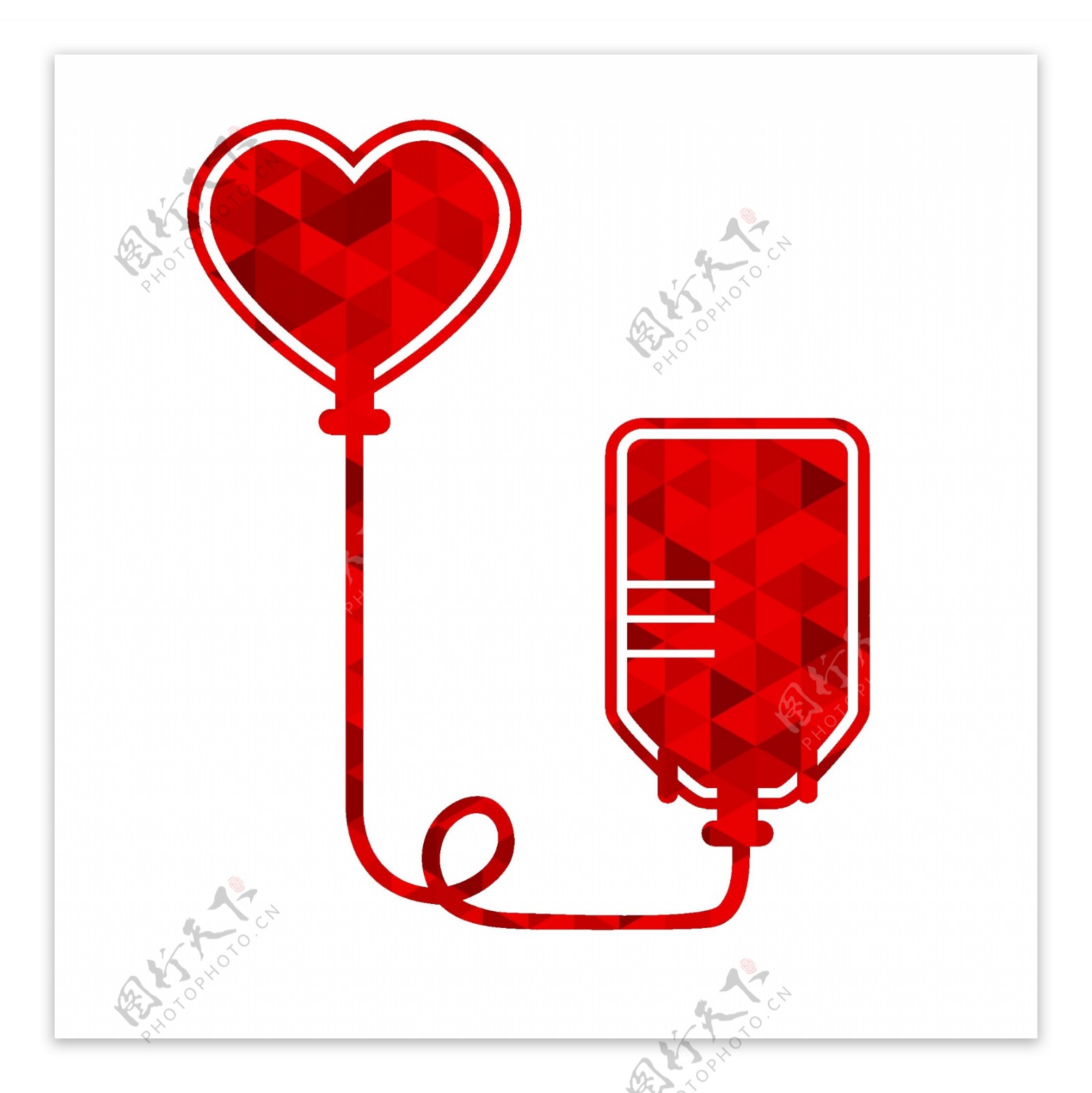 创意献血标志矢量素材