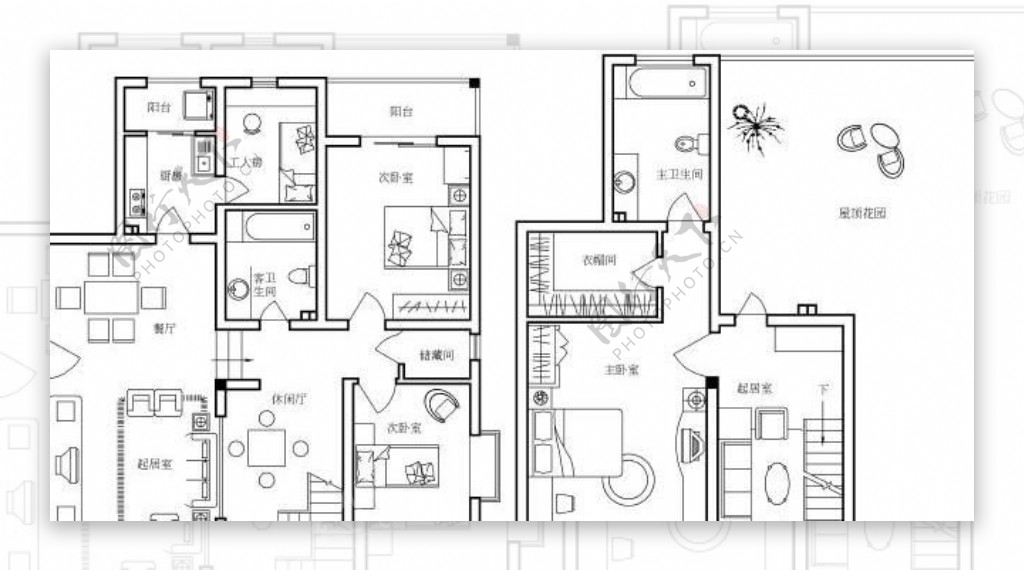 住宅平面组合实例设计图