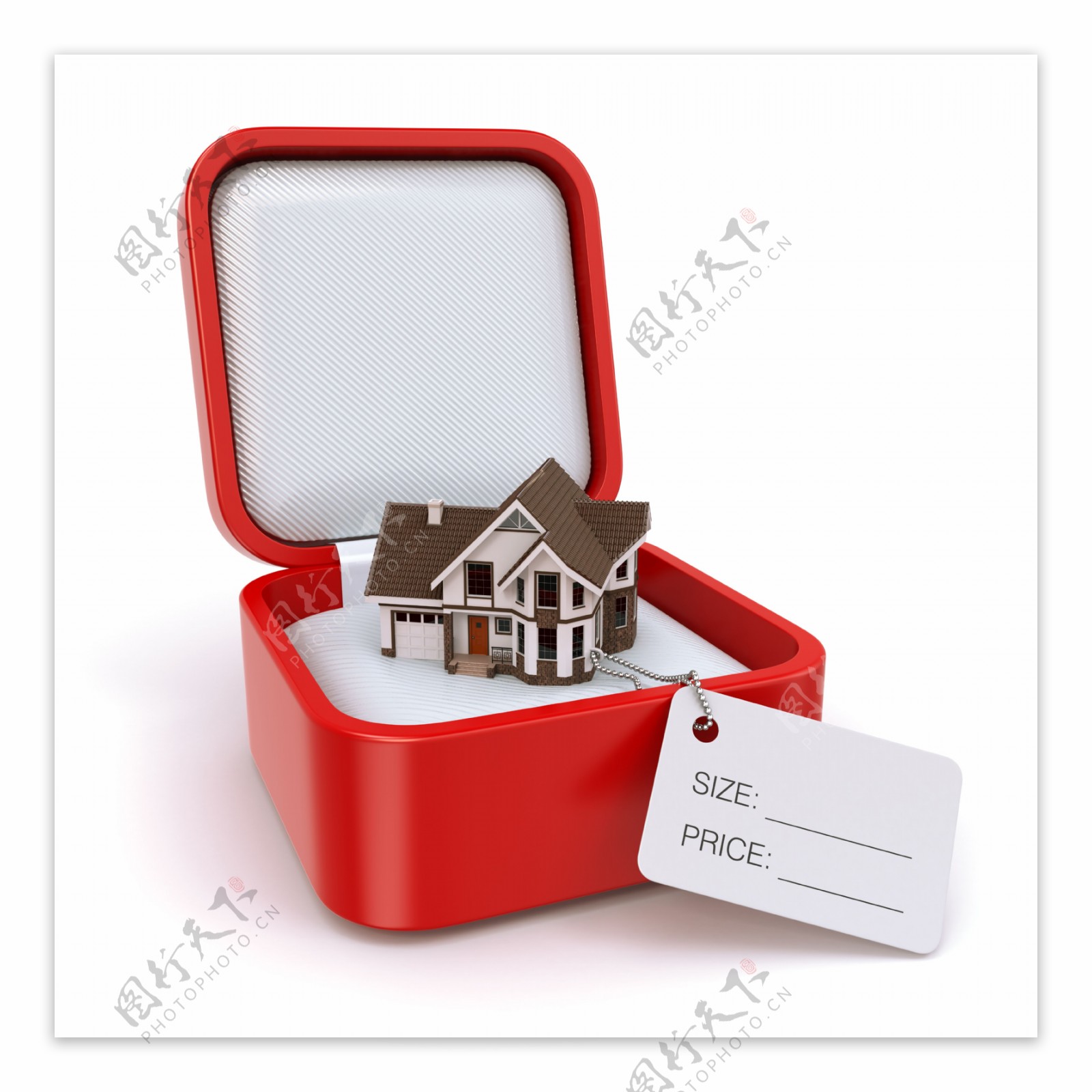红的盒子里的小房子