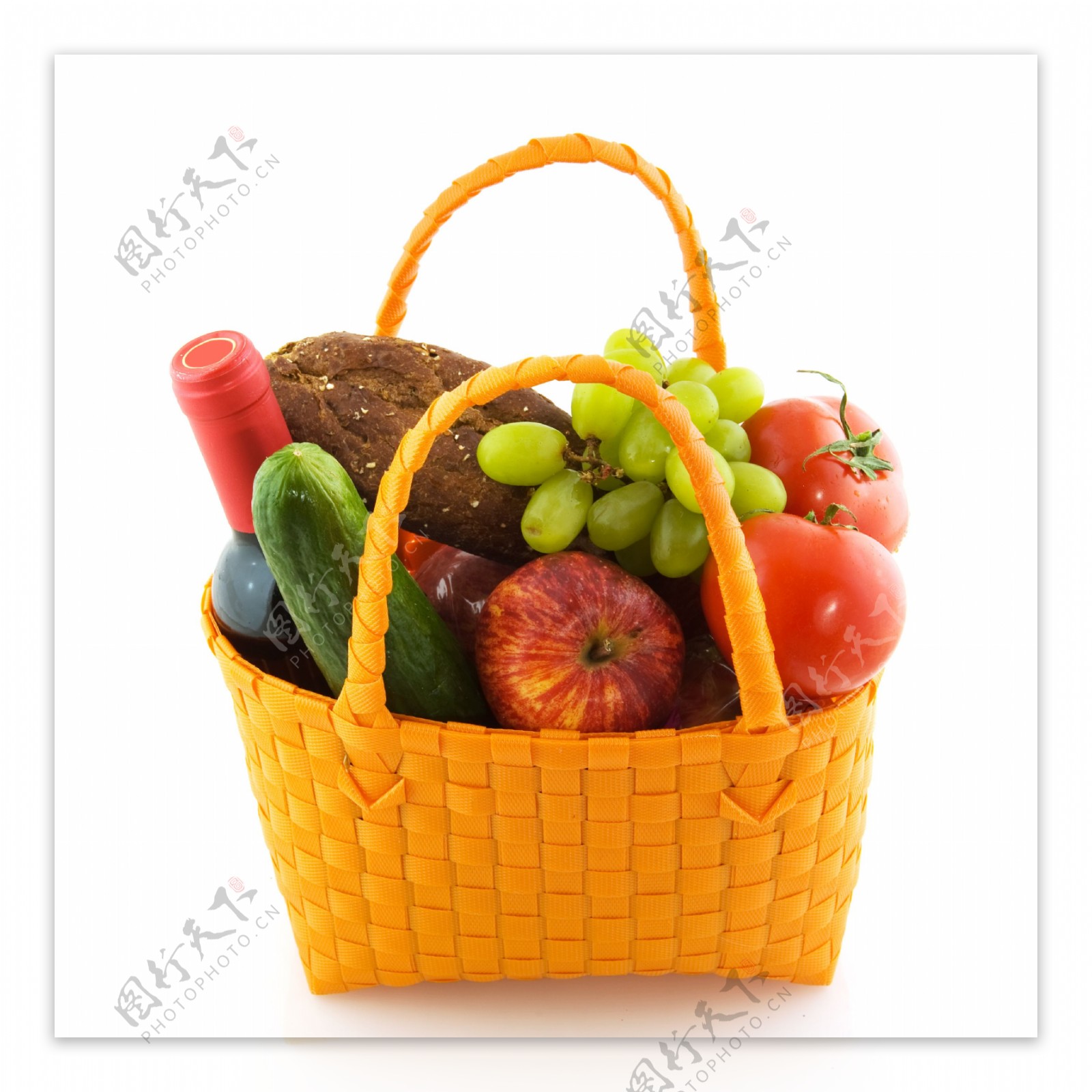 篮子里的蔬菜水果图片