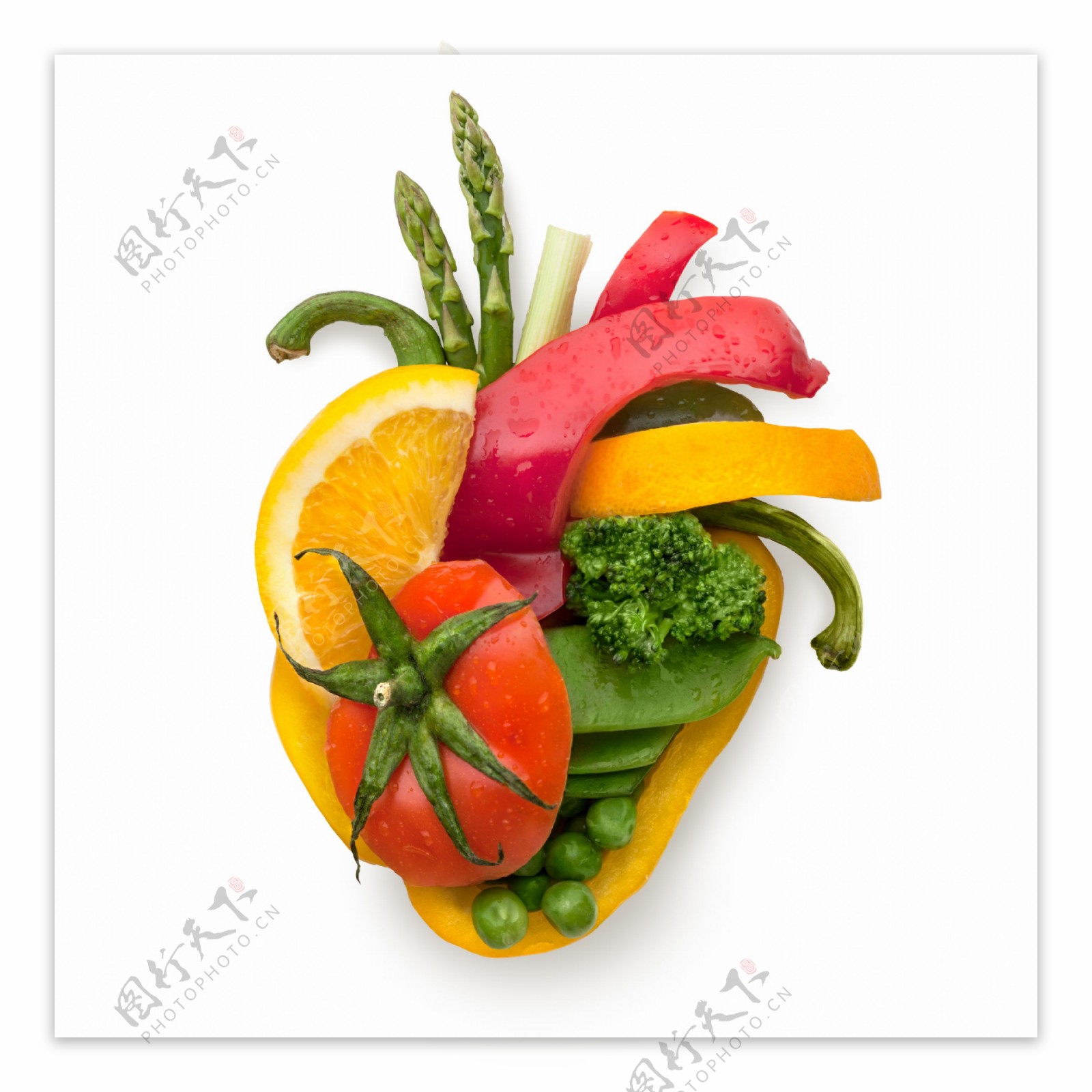 蔬菜水果心脏图片