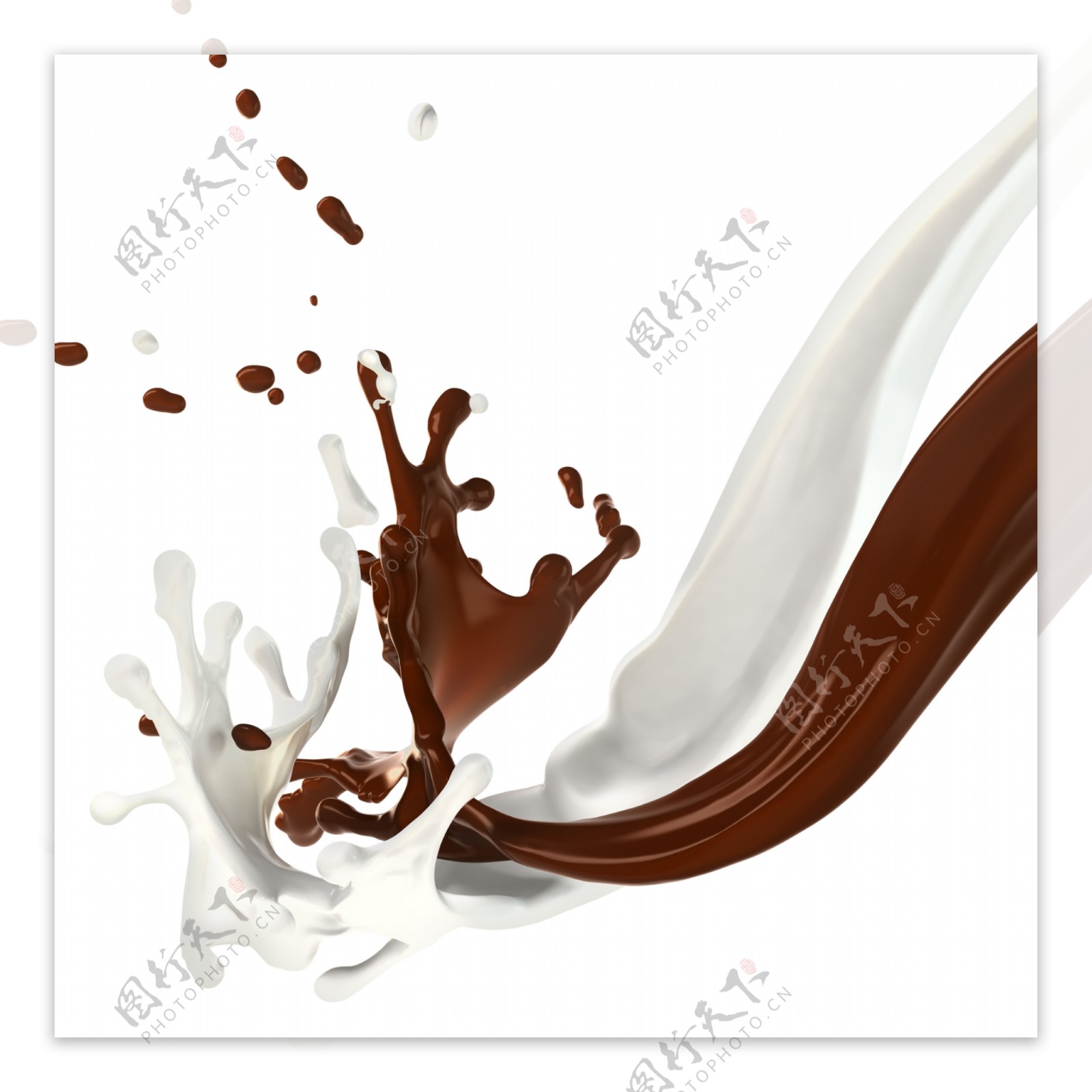 巧克力与牛奶图片