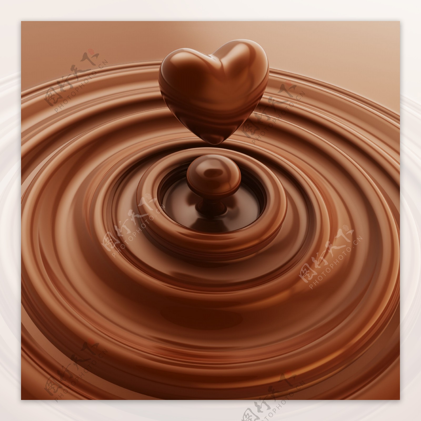爱心巧克力蛋糕图片素材-编号08434690-图行天下
