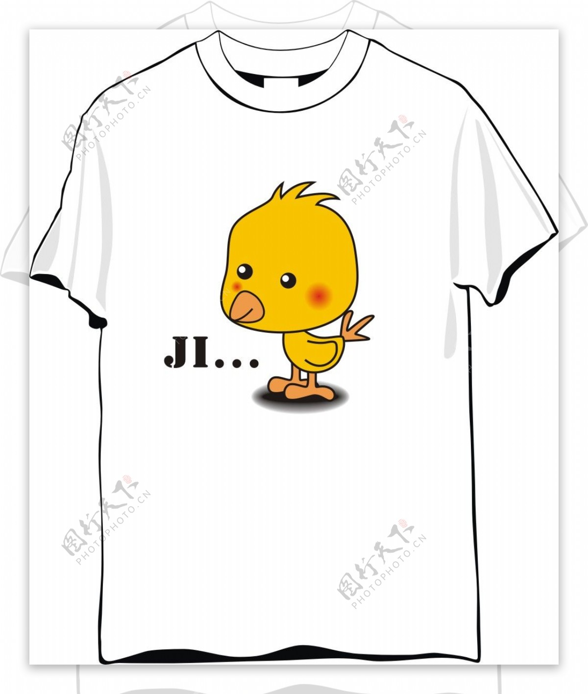 黄色小鸡T恤