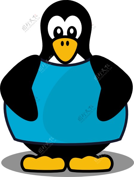 一个衬衫剪辑艺术企鹅