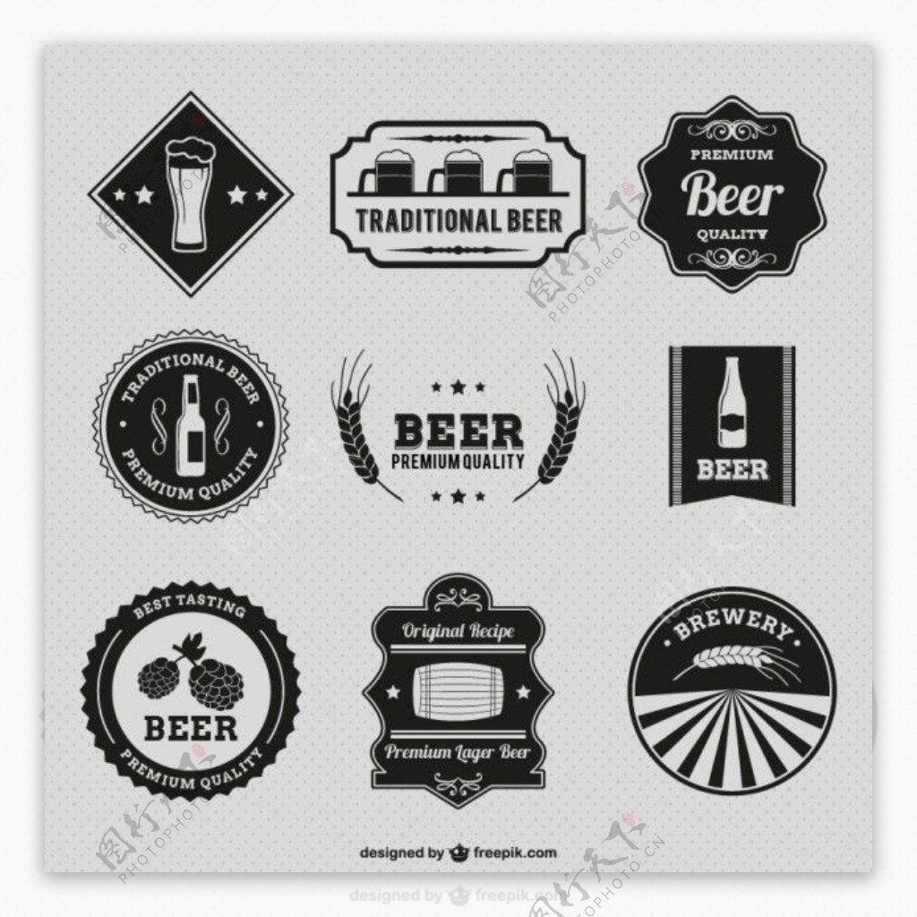 老式啤酒徽章