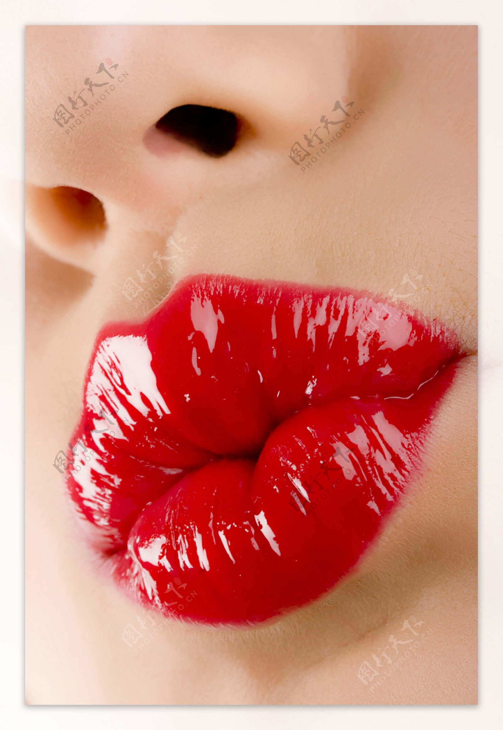 性感红唇美女面部图片素材-编号27141935-图行天下