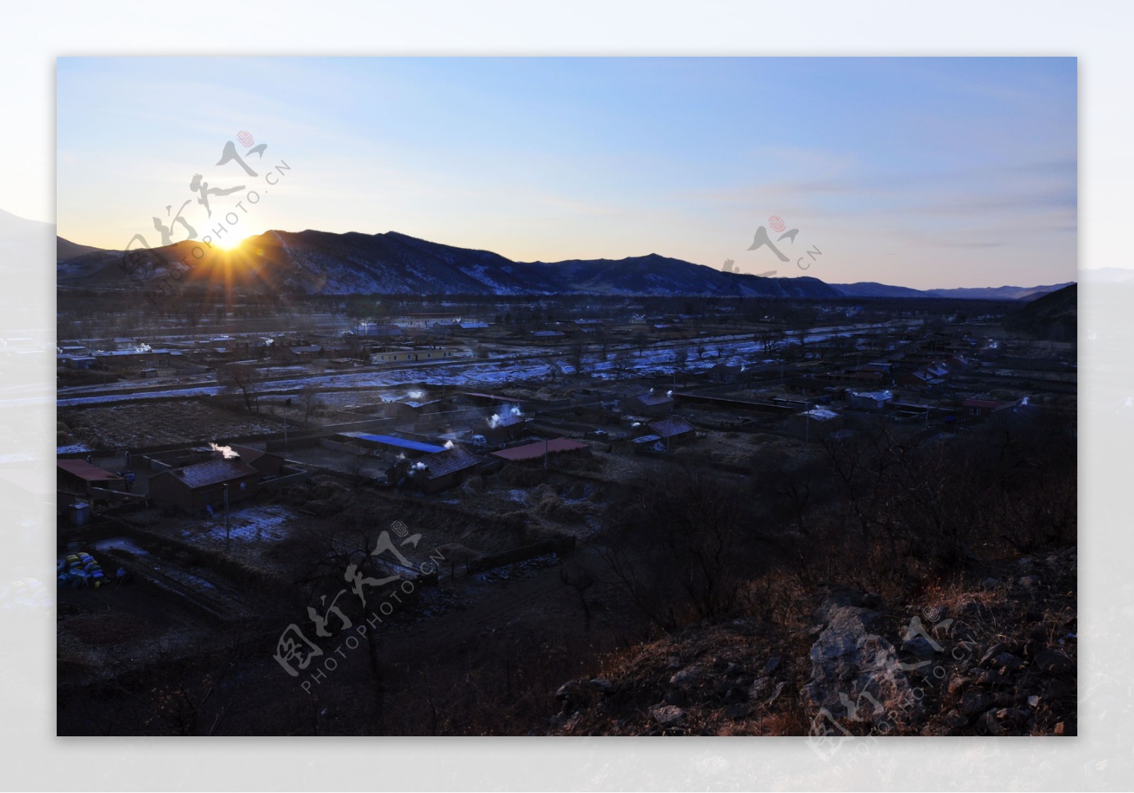 白色冰雪世界风景