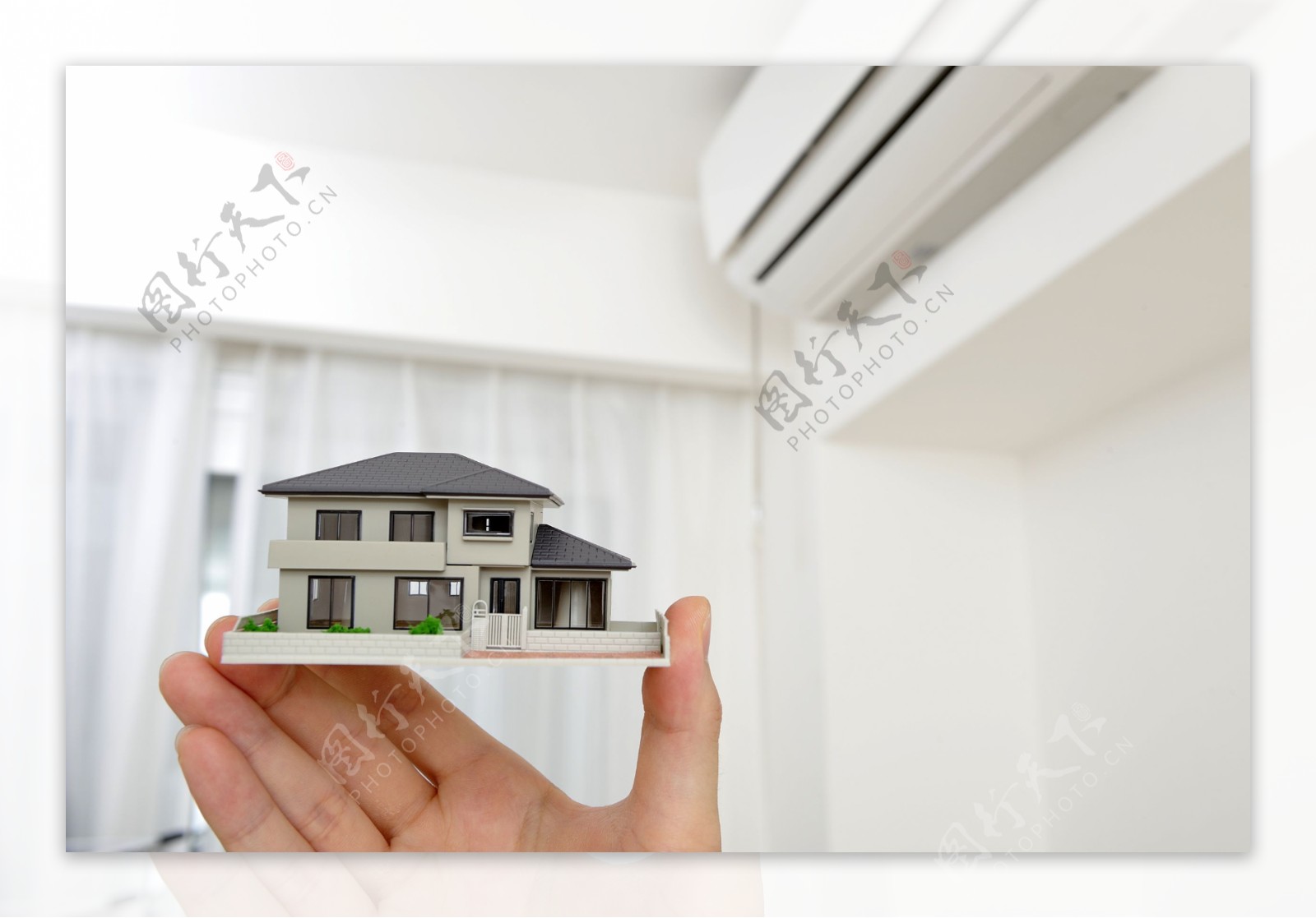 别墅模型与空调房间图片