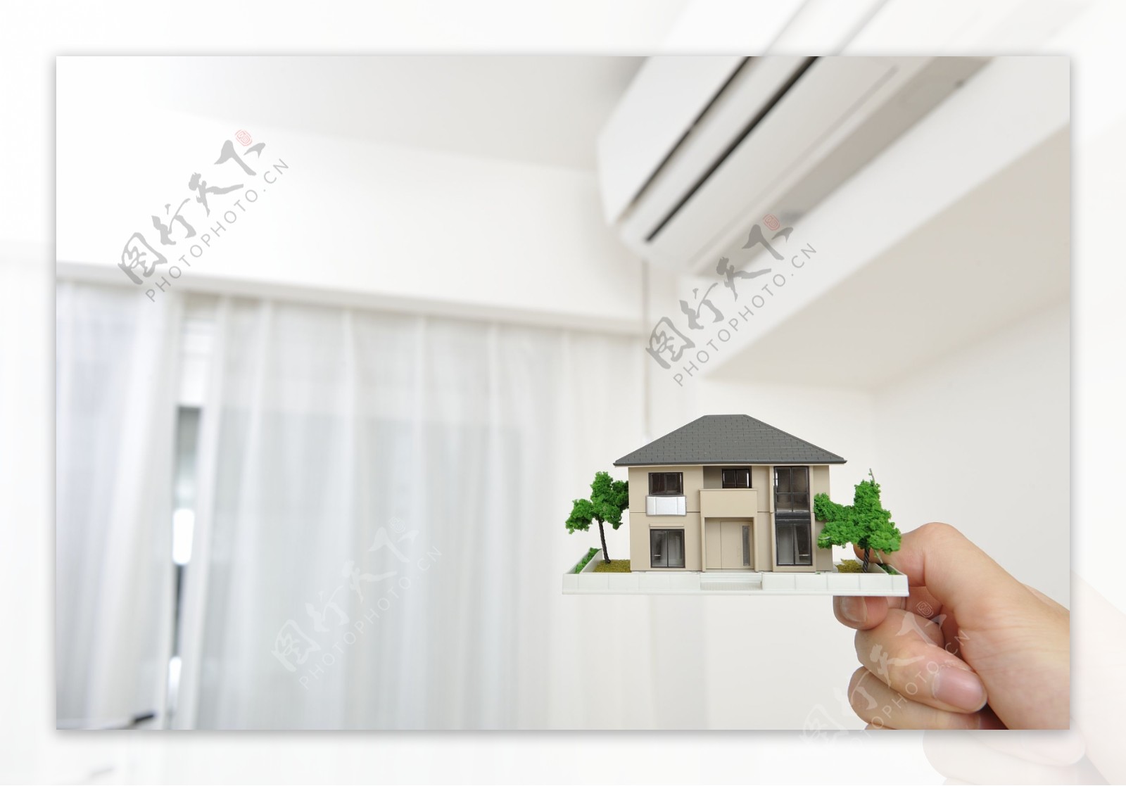 空调与房子模型图片