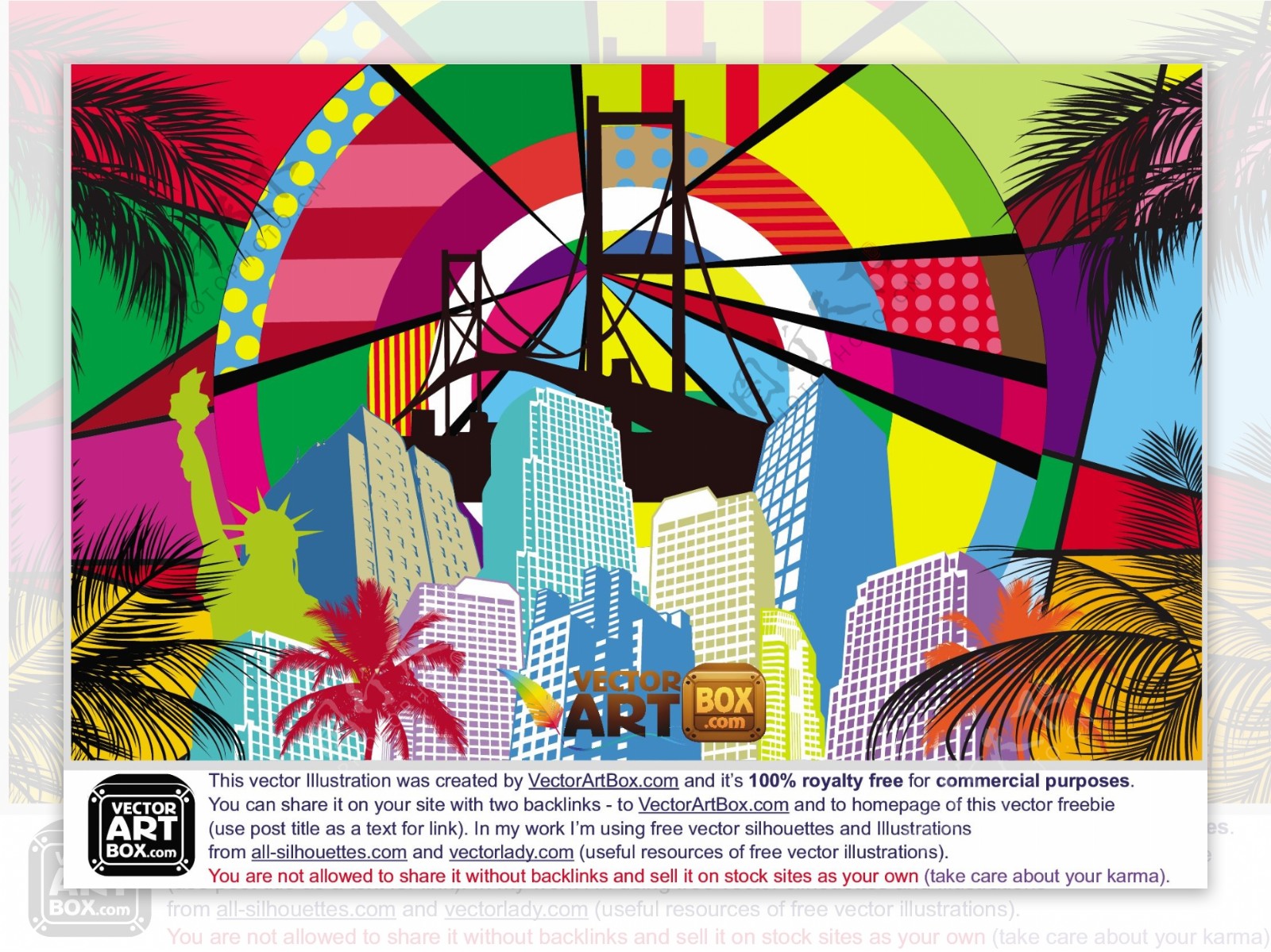 波普艺术风格的彩色背景图案海报图
