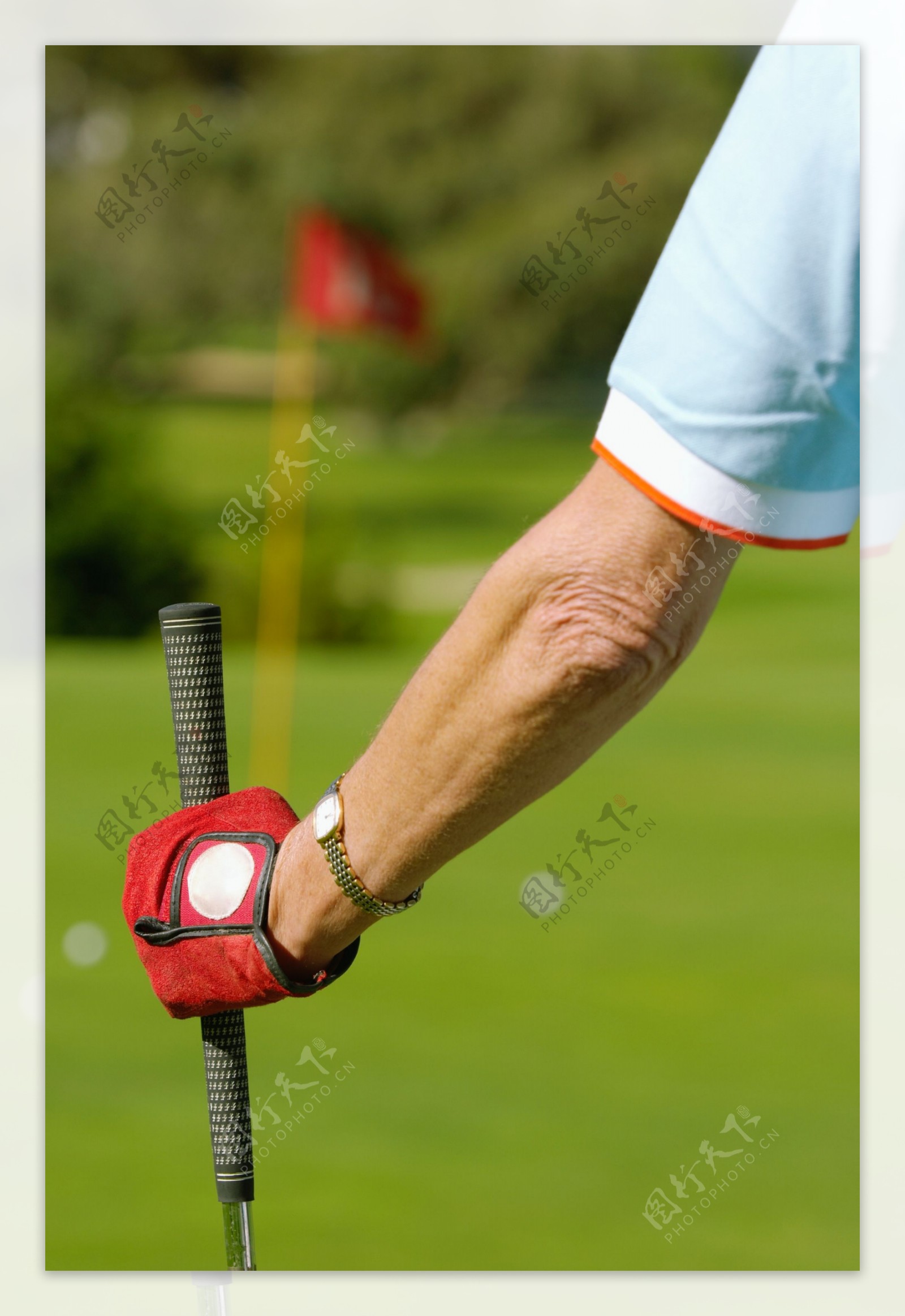 老人高尔夫球摄影高清图片