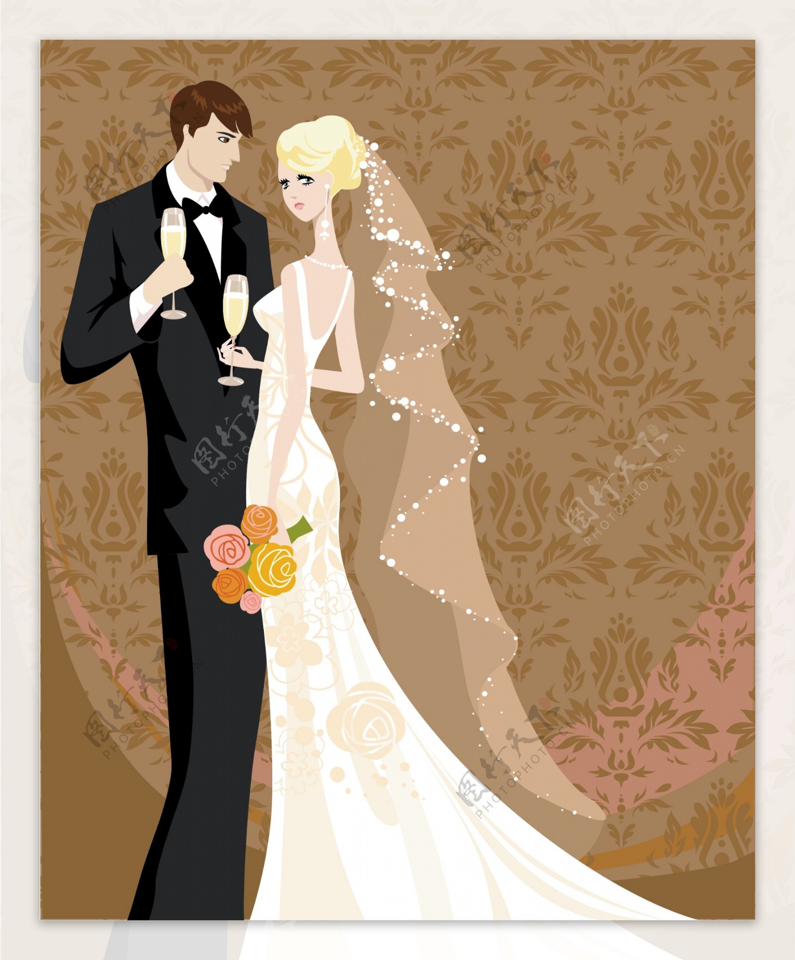 婚礼卡片背景