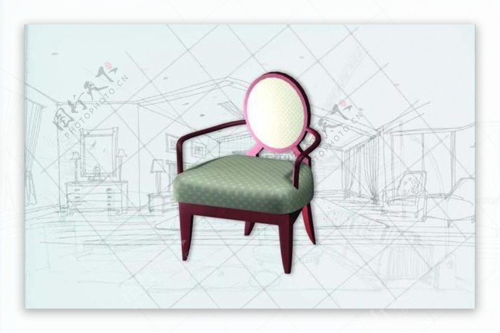 国际主义家具椅子0153D模型