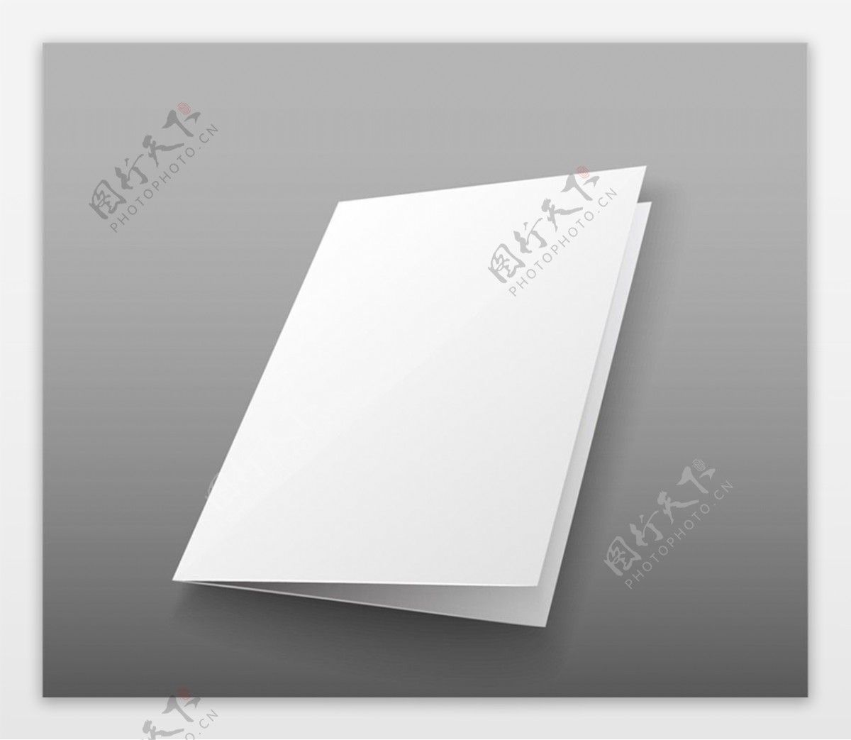 空白两折页卡片矢量素材