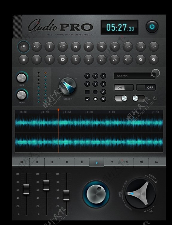 iPad音乐应用界面设计