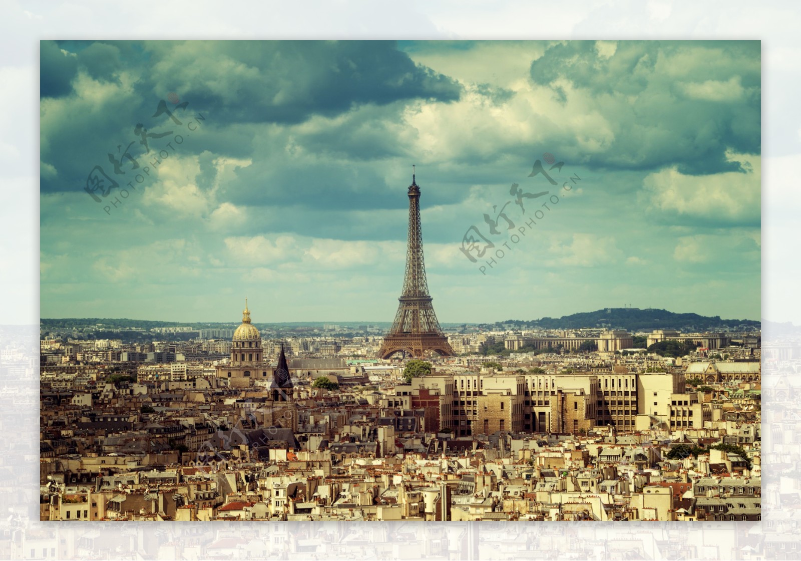 巴黎鸟瞰风光图片