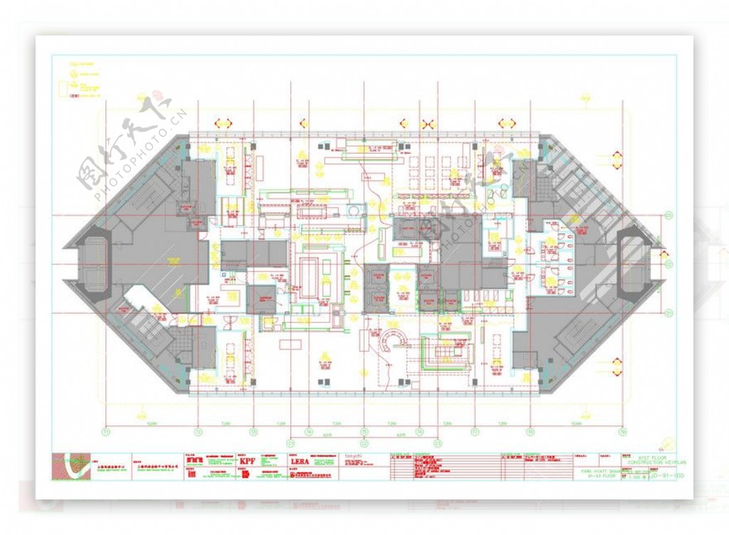 山顶餐厅布置建筑图稿cad大样图