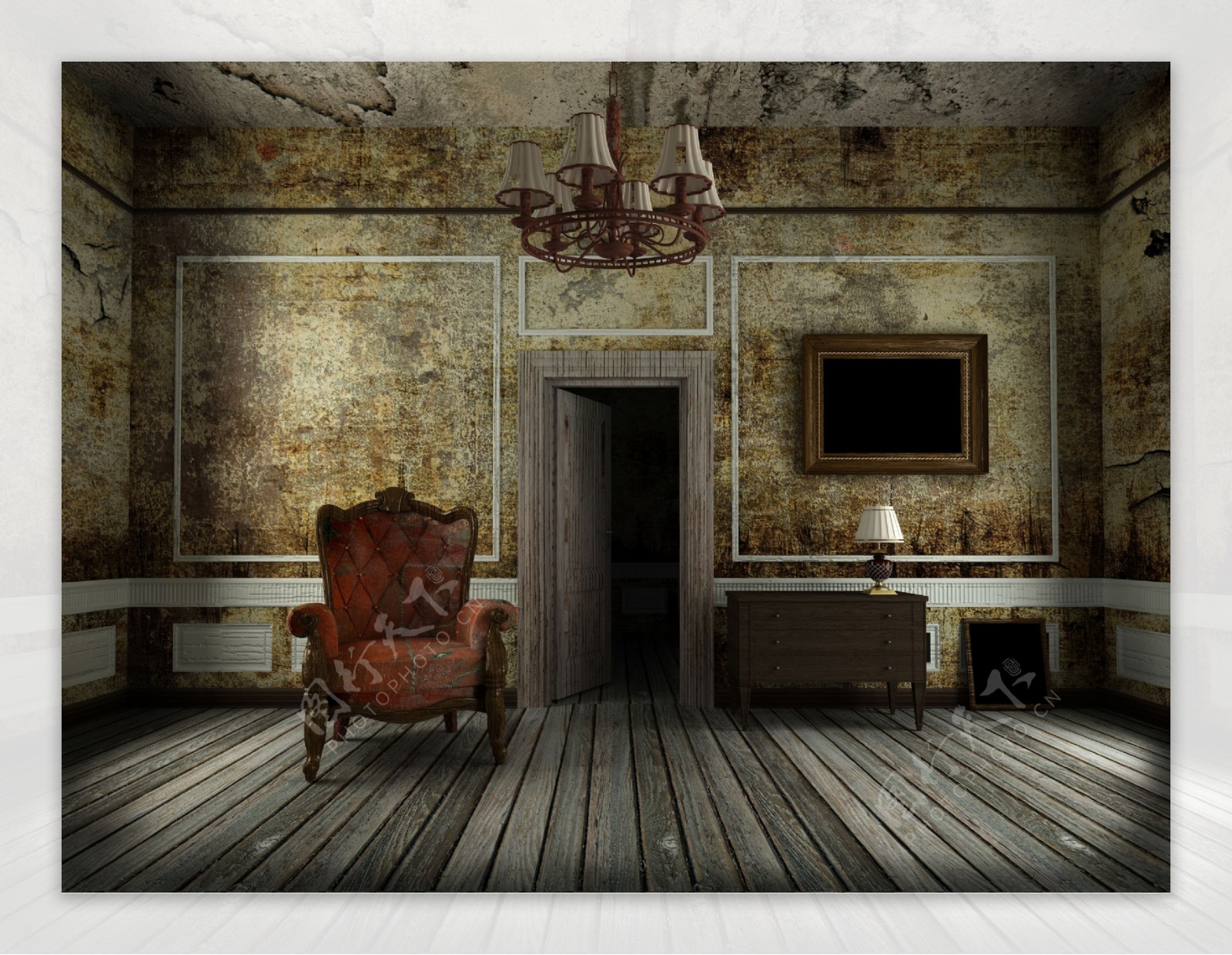 复古欧式家具效果图图片