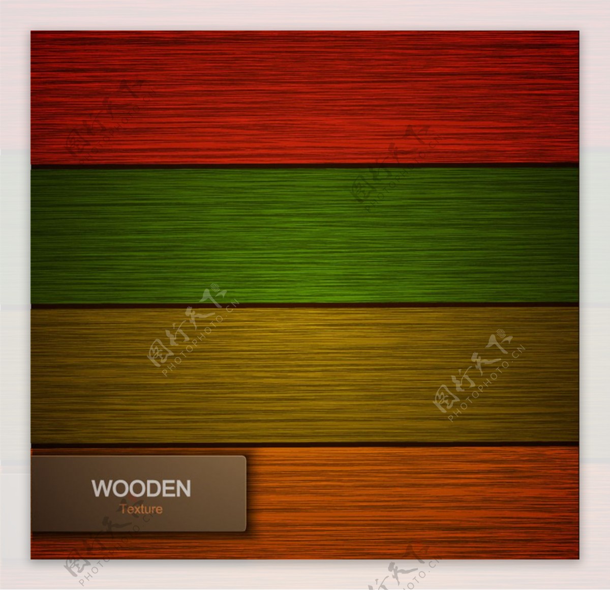彩色木板背景矢量图