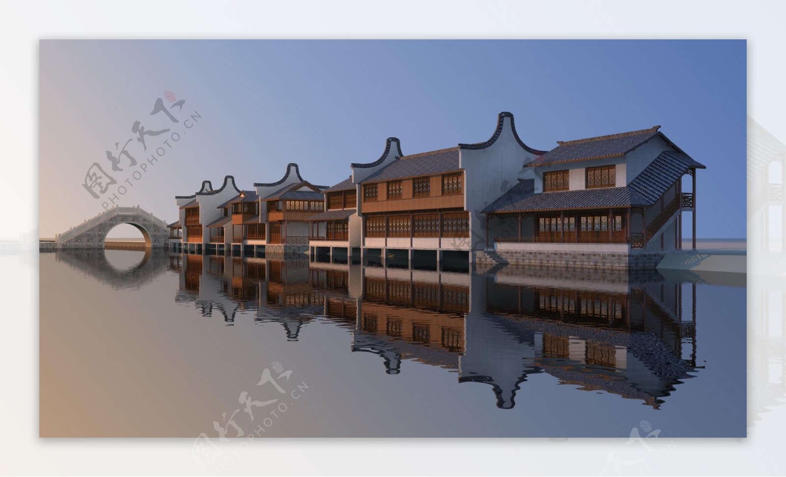 江南古镇建筑效果图片
