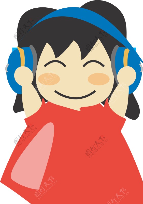 女孩headphone3