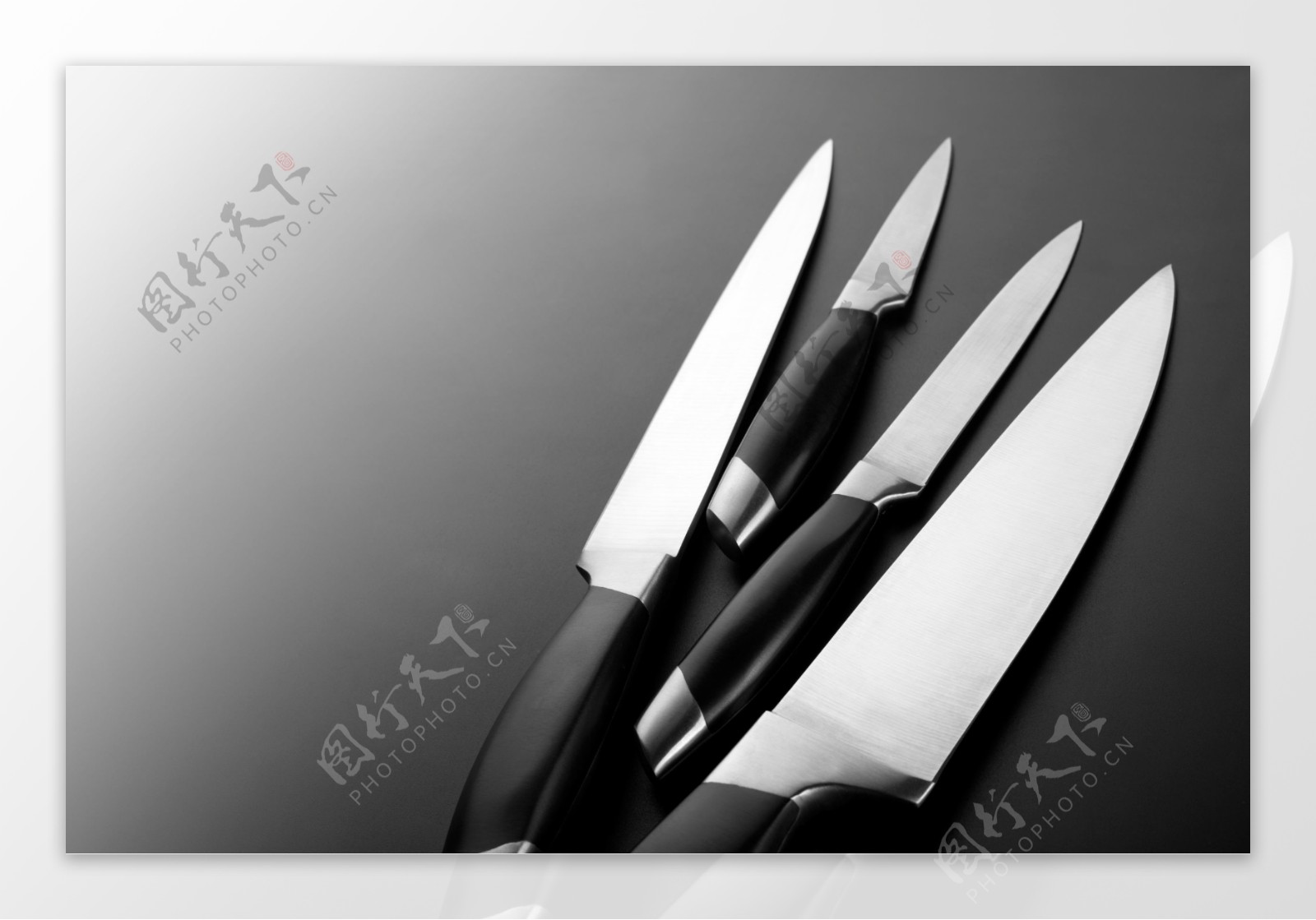 4把不锈钢刀具图片