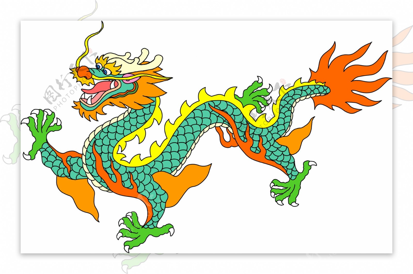 龙纹吉祥图案中国传统图案0006