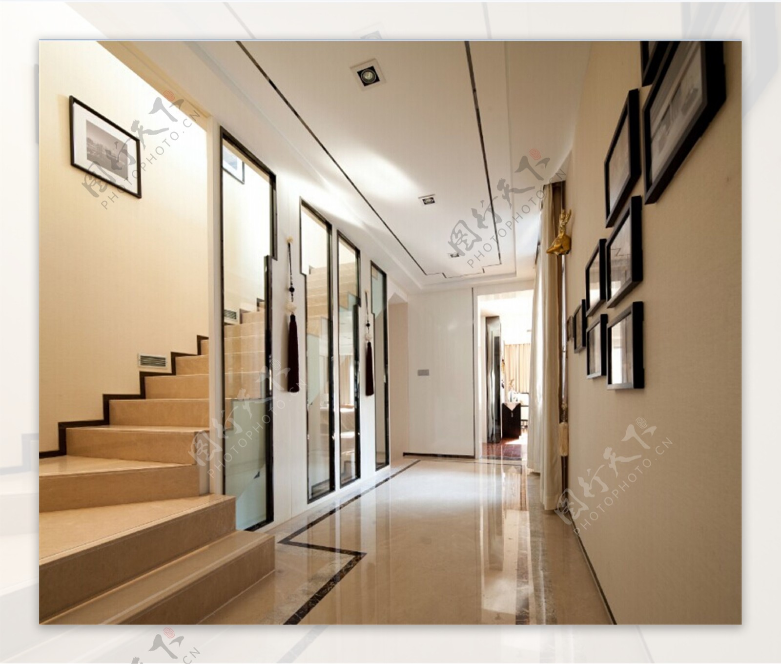 新中式简约室内楼梯设计图