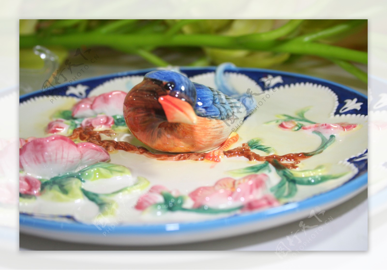 陶瓷工艺品鸟挂盘图片