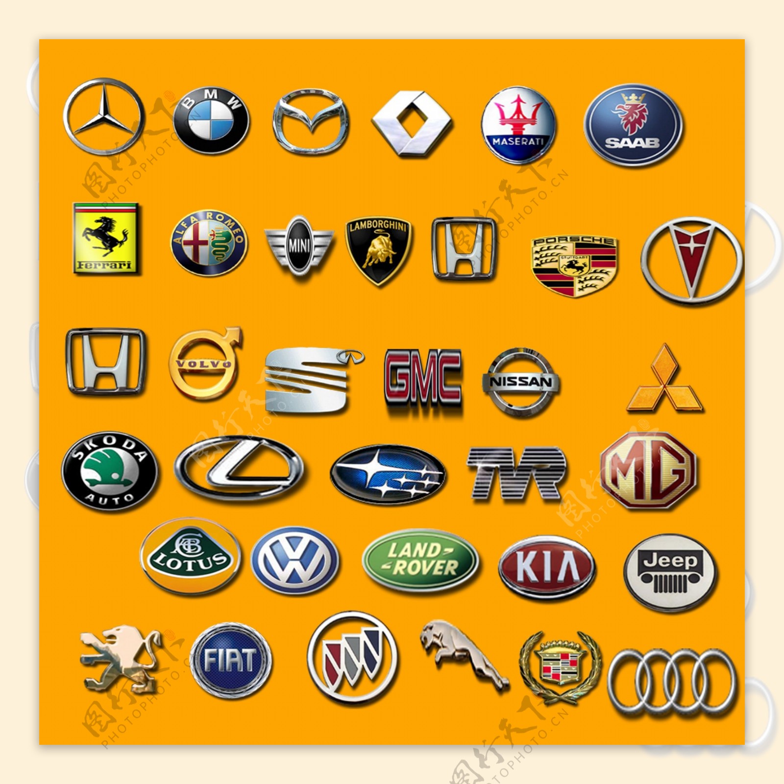 世界名牌汽车标志都是什么样的-世界上最著名的十大汽车品牌是什么?