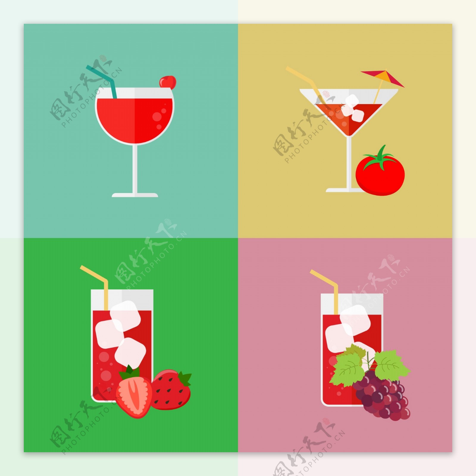果汁饮料图标图案