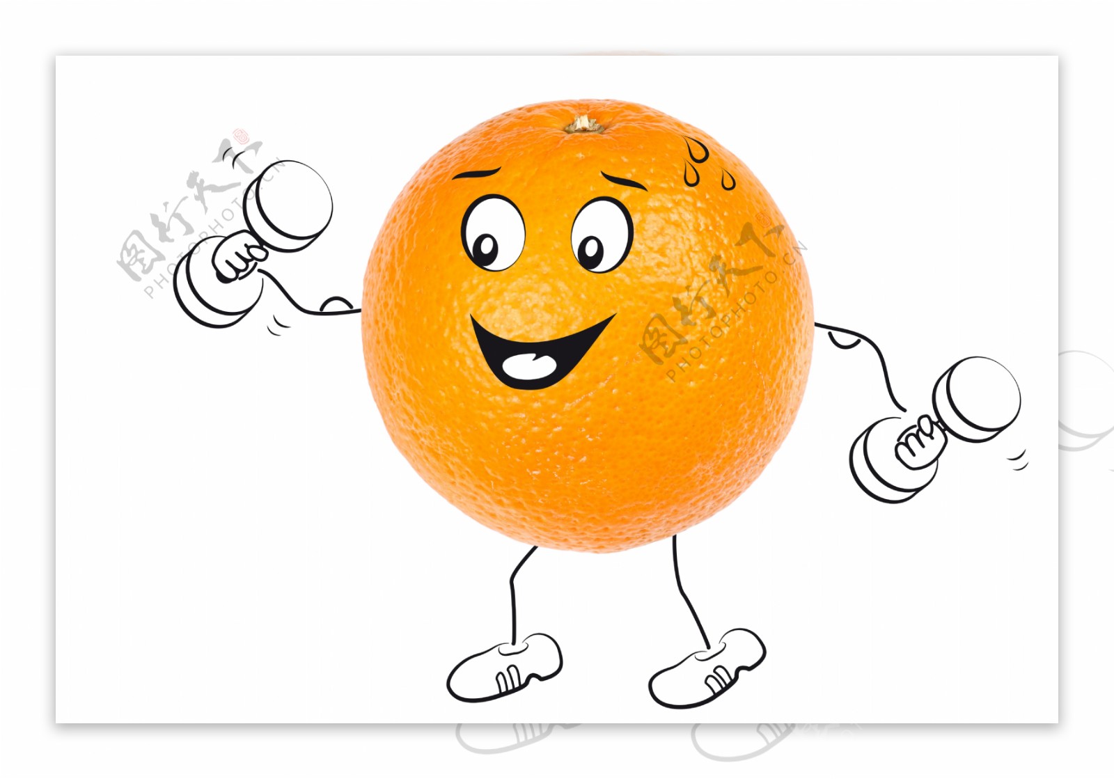 运动的橙子图片
